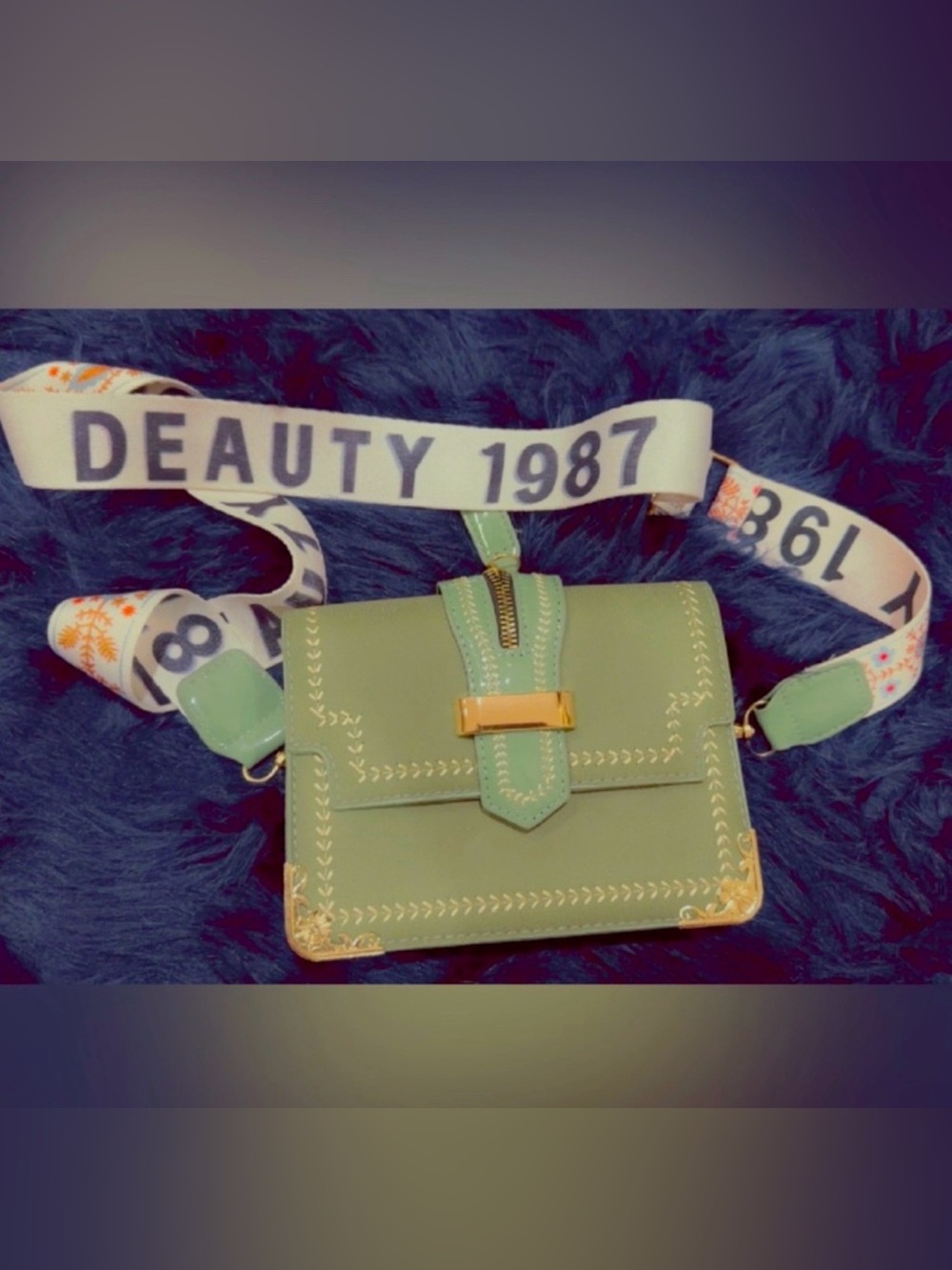 Deauty 1987 Sage Green Boho Crossbody With Dustbag NWOT